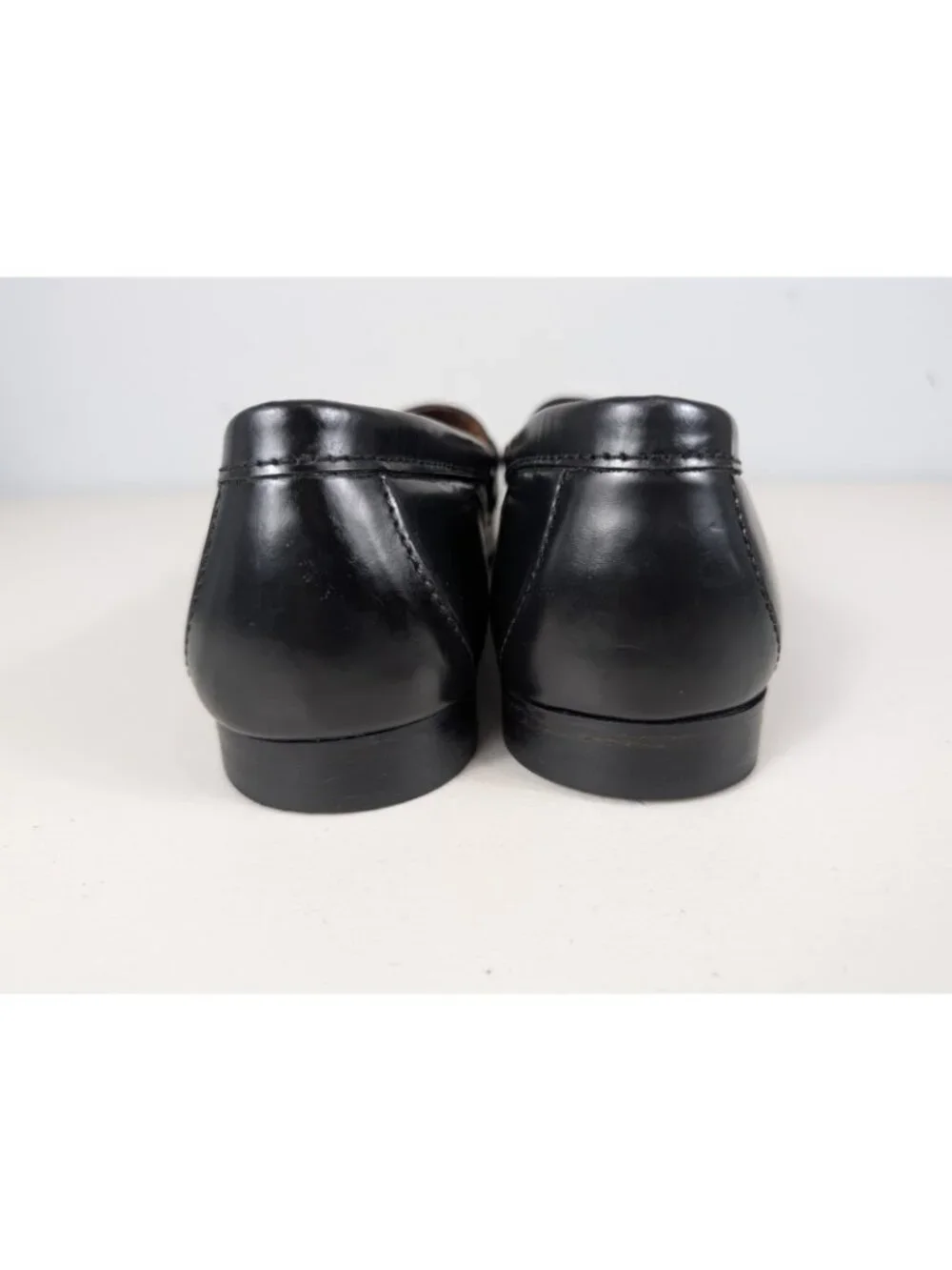 Land's End penny loafers in black leather men's size 11